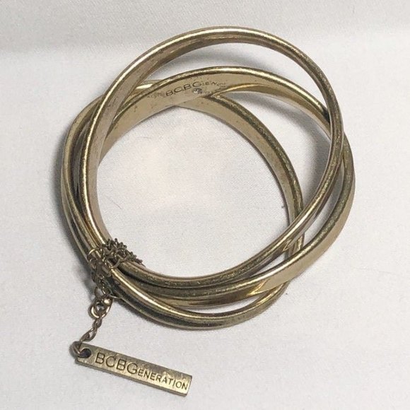 BCBGeneration Gold Tone Bangle Set - Picture 1 of 9